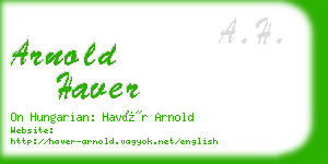 arnold haver business card